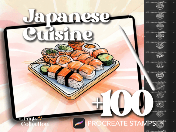 100 Procreate Japanese Cuisine Stamps: A Digital Artist’s Guide