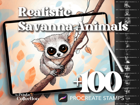 100 Procreate Savanna Animal Realistic: A Detailed Look at a Digital Art Resource for Wildlife Enthusiasts