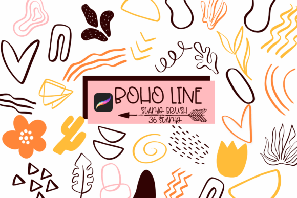 Boho Line: Modern Bohemian Vibes for Digital Art