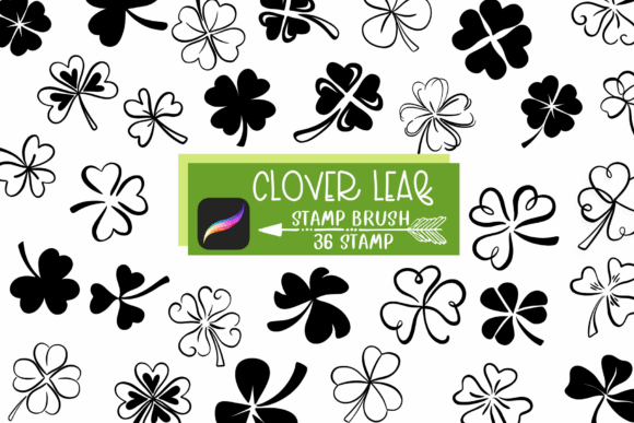 Clover Leaf: Elevate Your Designs with Lucky Stamps for Procreate