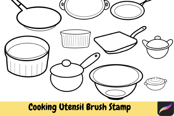 Cooking Utensil Brush Stamps Procreate: A Creative Tool for Digital Artists and Craft Enthusiasts