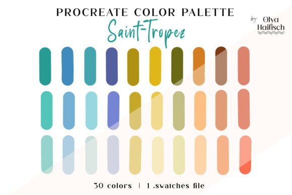 Cute Summer Sea Procreate Color Palette
