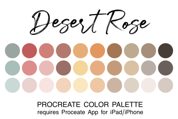 Discover the Desert Rose Procreate Color Palette: A Timeless Collection for Digital Artists