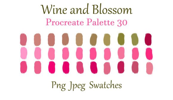 Enhance Your Art with Wine and Blossom Procreate Palette 30