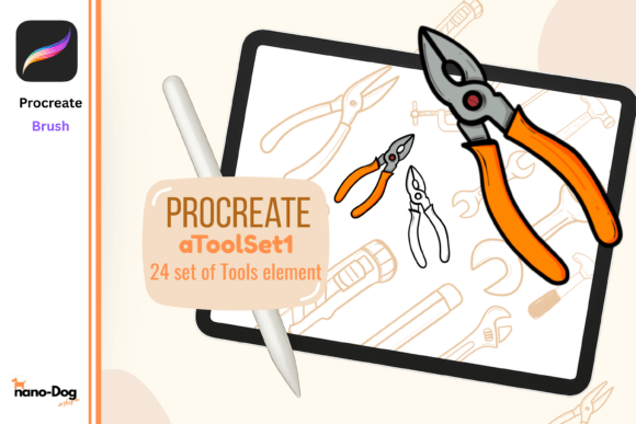 Enhance Your Digital Illustration Workflow with the Procreate Brush - Tool Set 1 24 Stamp
