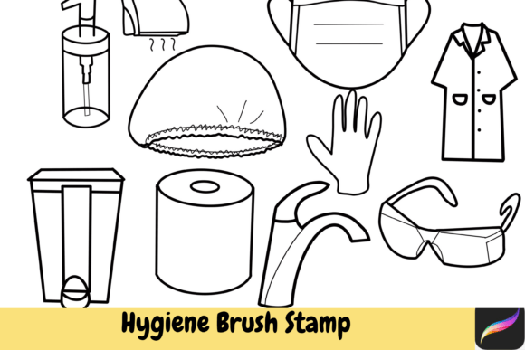 Hygiene Brush Stamps Procreate IPAD: Creative Freedom for Digital Illustrators
