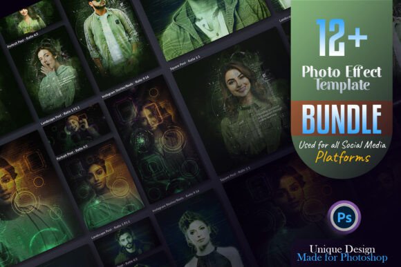 Mixed Art Photo Effects Template for Social Media