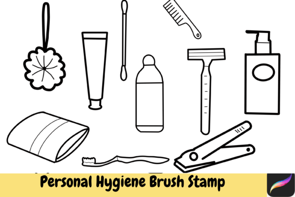 Personal Hygiene Hand Drawn PNG Collection