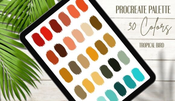 Procreate 30-Color Tropical Bird Palette