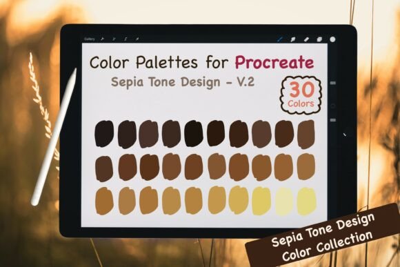 Procreate Color Palettes – Sepia Tones V.2: A Practical Resource for Digital Artists